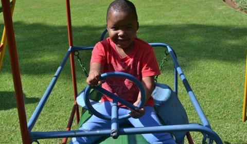 Cancer sufferer Jason playing